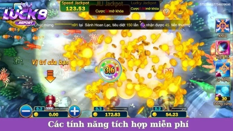 Các tính năng tích hợp miễn phí