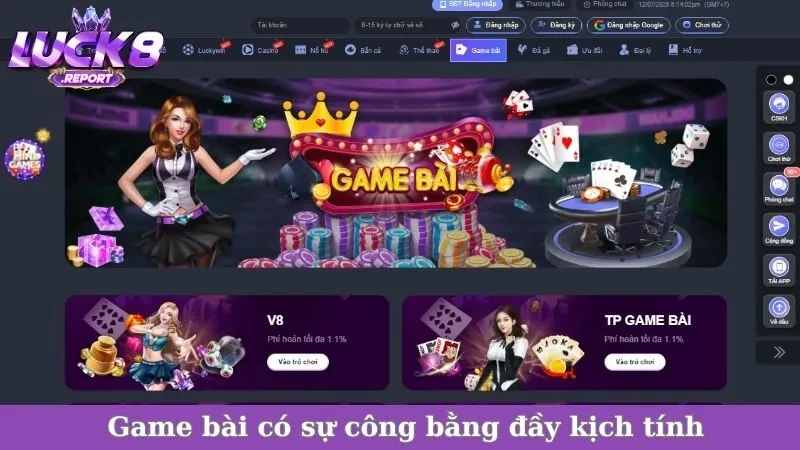 Game bài Luck8 siêu kịch tính