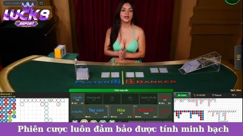 Phiên cược luôn đảm bảo được tính minh bạch