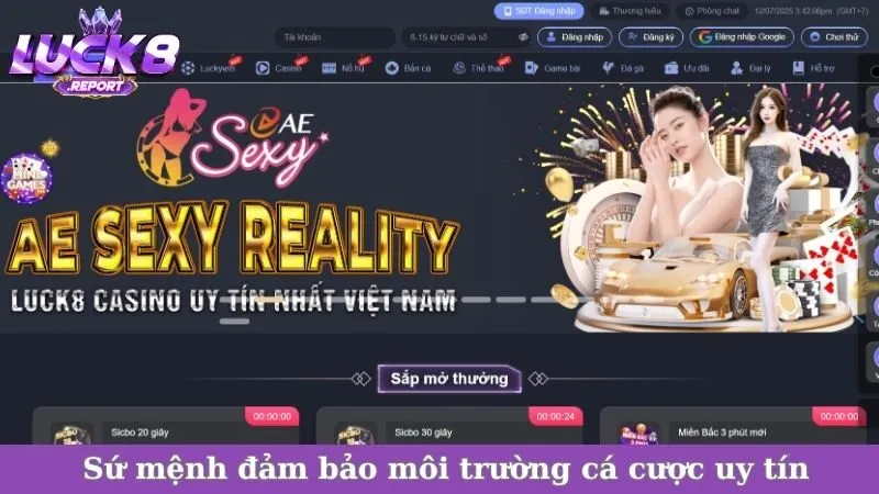 Sứ mệnh đảm bảo môi trường cá cược uy tín