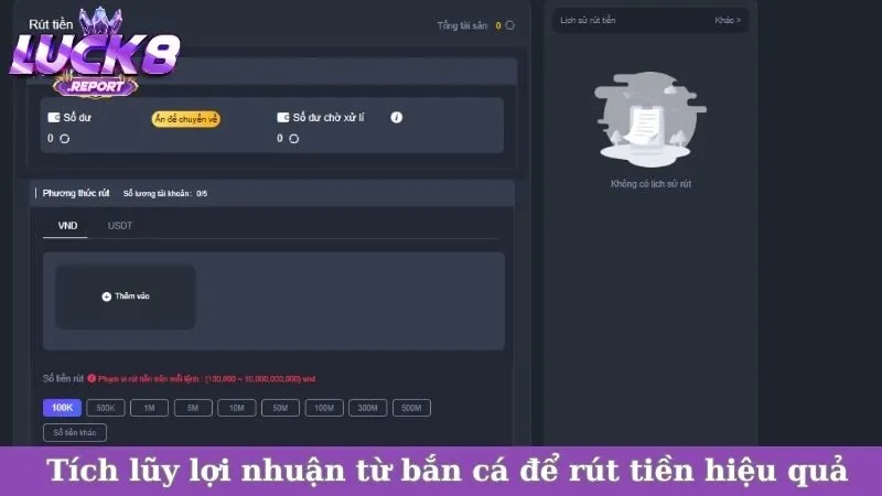 Tích lũy lợi nhuận từ bắn cá để rút tiền hiệu quả